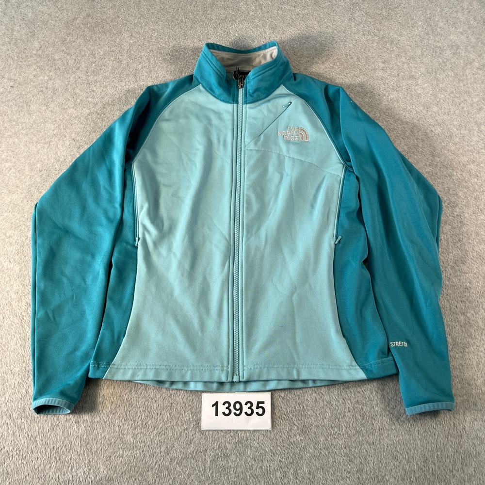 The North Face Jacket Womens Small Teal Turquoise Fleece Lined Embroidered Logo